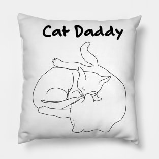 Cat Daddy- Simple Cat Doodle Pillow