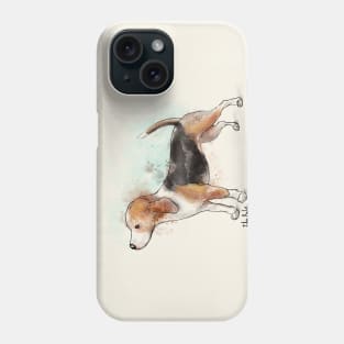 Watercolor Drawing of a Cute Beagle Phone Case