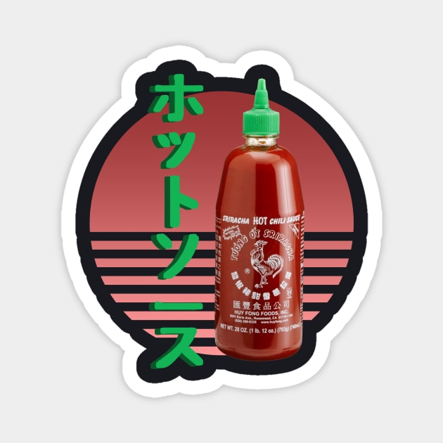 Sriracha Vaporwave Magnet by ExpiredZombie