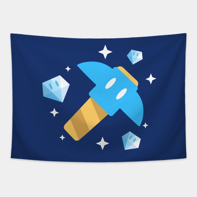 Super Pickaxe Tapestry by cafephantom