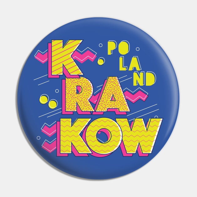 Retro 90s Krakow, Poland Pin by SLAG_Creative