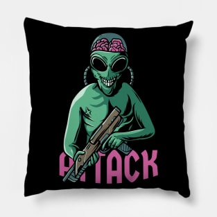 Alien attack Pillow