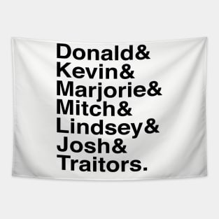 Trump Traitors Name Stack Tapestry