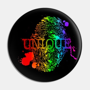 Unique Rainbow Thumbprint Pin