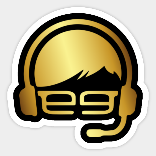 Ethan Gamer Gold Logo Ethan Sticker Teepublic - ethan gaming roblox name