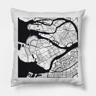 Leningrad Map City Map Poster Black and White, USA Gift Printable, Modern Map Decor for Office Home Living Room, Map Art, Map Gifts Pillow