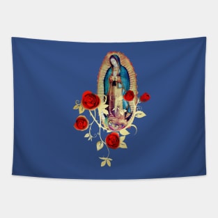 Our Lady of Guadalupe Virgen Maria Tilma Red Roses 120 Tapestry