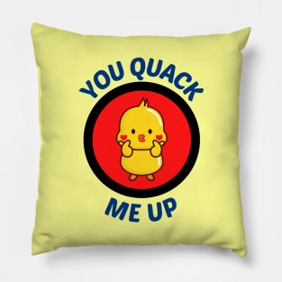 You Quack Me Up - Cute Duck Pun Pillow