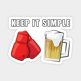 Keep It Simple - Boxing and Beer Magnet
