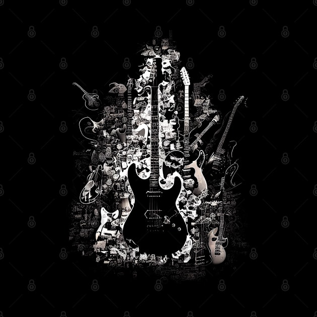 Guitar Collage by Barn Shirt USA