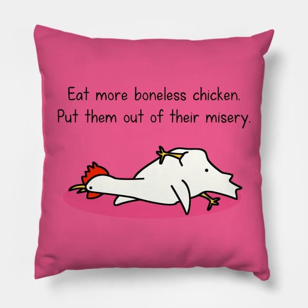 Flabby gallus Pillow by hungryfatcat