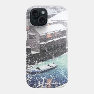 Snow on Ochanomizu by Kawase Hasui Phone Case