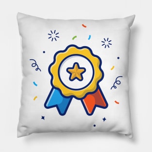 Star badge ribbon cartoon Pillow