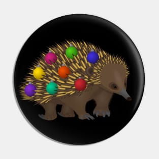 Christmas baubles echidna Pin