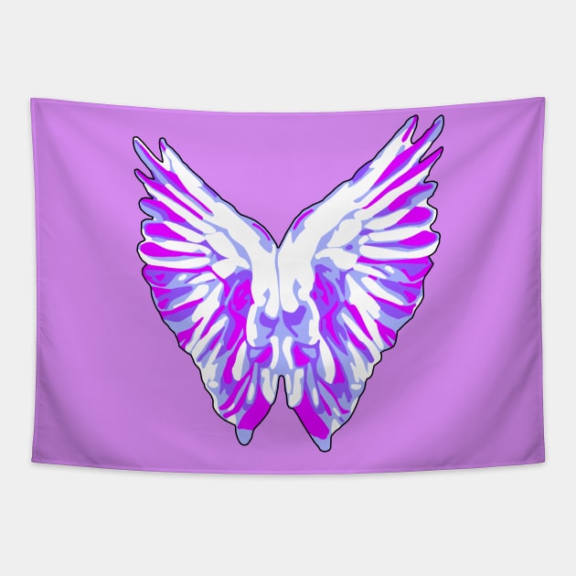 Purple Angel Wings Tapestry by CBV