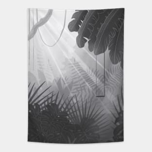 Black and White jungle Tapestry