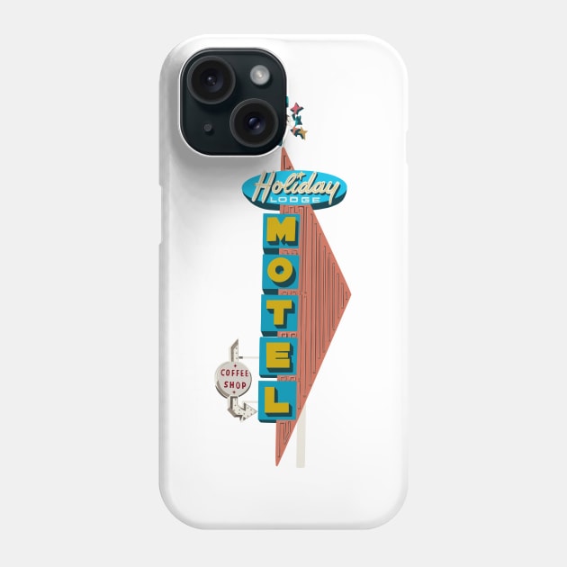 Holiday Lodge Motel Sign Phone Case by jenblove