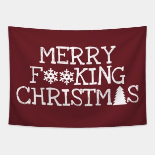 Rude Merry Fucking Christmas Ugly Xmas Tapestry