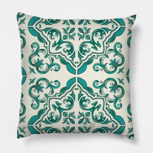 Turquoise Tiles Pillow