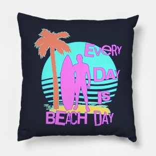 Every Day is Beach Day Summer Surfer Pillow