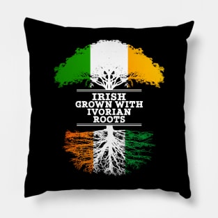 Irish Grown With Ivorian Roots - Gift for Ivorian With Roots From Ivory Coast Pillow