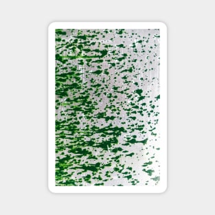 Green Spatter Paint On Metal Magnet