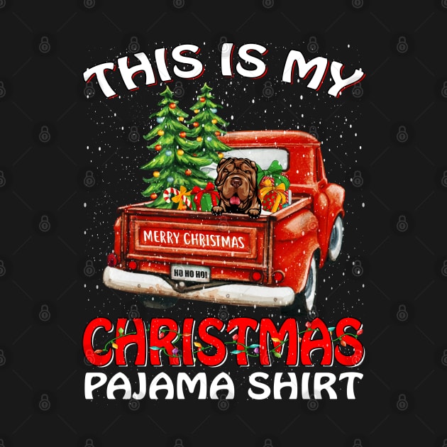 This Is My Christmas Pajama Shirt Shar Pei Truck Tree by intelus