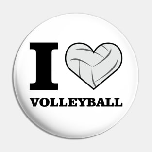 I Love Volleyball Pin