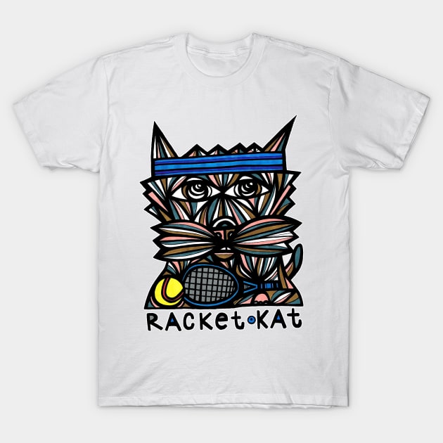 "Racket Kat" T-Shirt by The BuddaKats