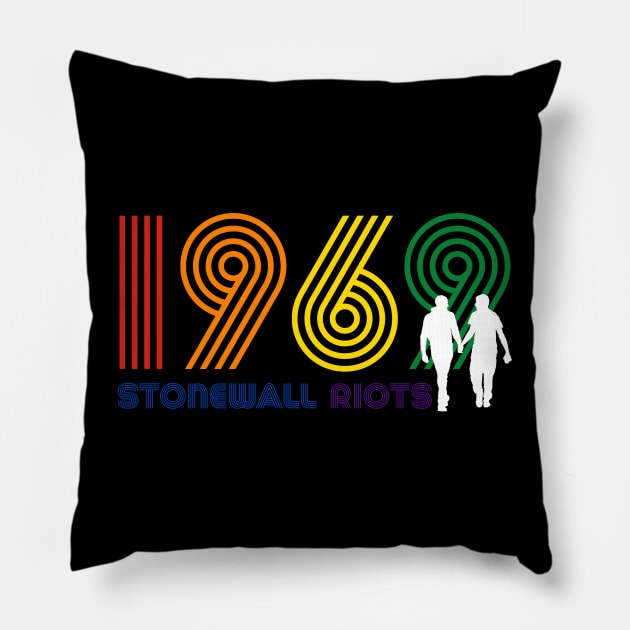 1969 Stonewall riots Pillow by DrMonekers