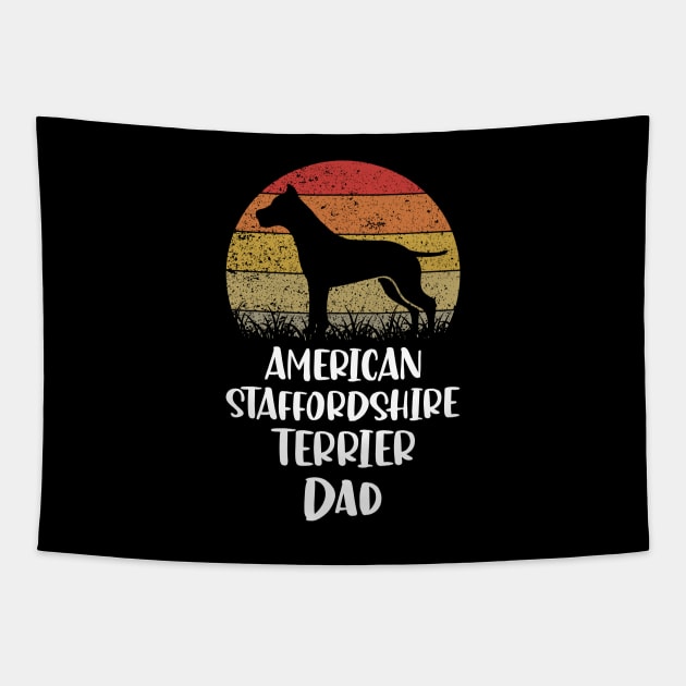 American Staffordshire Terrier Dog Dad Tapestry by AmazingDesigns