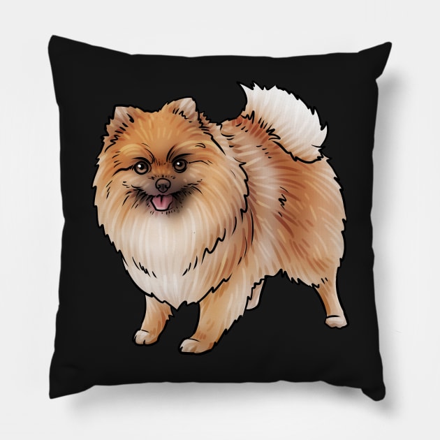 Pomeranian Dog Pillow by whyitsme