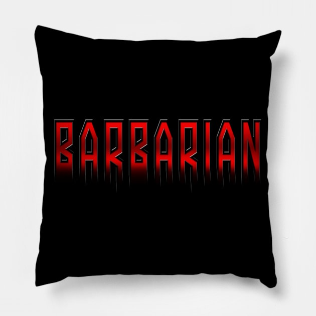 BARBARIAN Pillow by richardsimpsonart