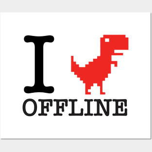 T-rex Run Pixel Art Magnet Offline Dino 8 Bit Chrome 