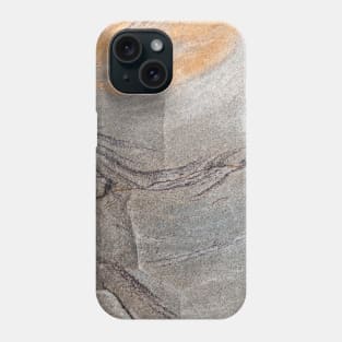 Orange & Grey Stone Texture Shifting Shape Phone Case