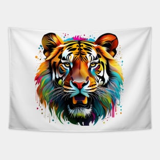 Vibrant Tiger Muzzle: Digital Art for Diverse Mediums Tapestry