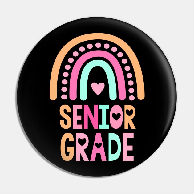 Back To School senior Grade Rainbow Kids Women grade Pin by Zeus-Studio