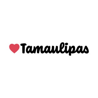 Tamaulipas Mexico Heart Script T-Shirt