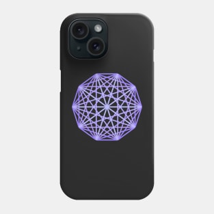 Light Peri Purple Polyhedron Geometric Shape Phone Case