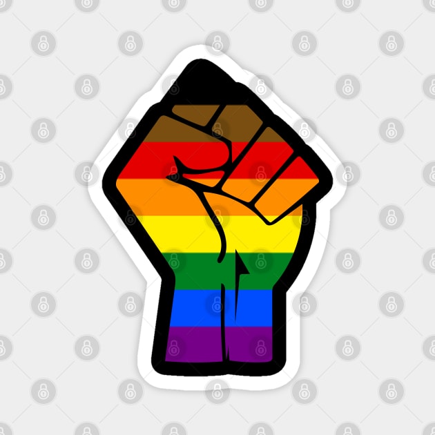 Black Lives Matter Fist LGBT People of Color Pride Plag Magnet by aaallsmiles