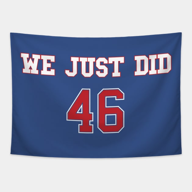 We Just Did Joe (Red Jersey Front) Tapestry by stuffbyjlim