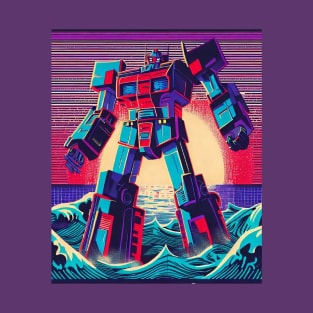 Retro Cybernetic Showdown: Transformers Unleashed T-Shirt