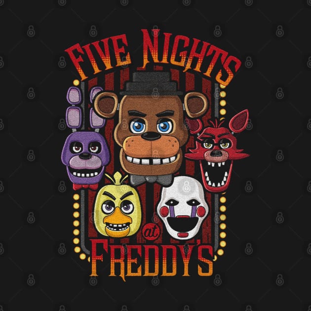 Five Nights at Freddys Face by Ilustra Zee Art