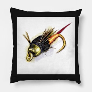 The Copper John, Fly Fishing Art Pillow