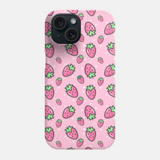 Pastel Cute Stawberries Phone Case