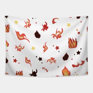 Flames and stars pattern Tapestry