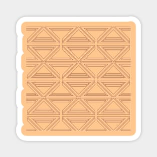 Orange geometric pattern abstract Magnet