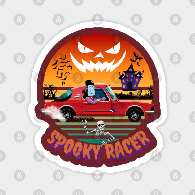 Spooky Racer Magnet by Carantined Chao$