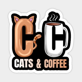 Logo Cats And Hot Coffee On Purrsday Magnet