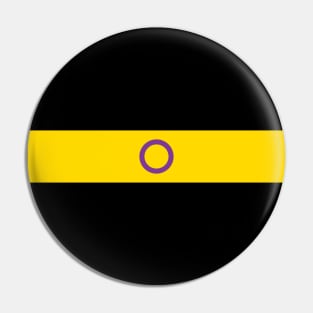 Intersex Pride Flag: Retro Horizontal Stripes Pin